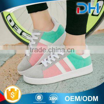Women Round Head Color Block School Style Canvas Shoes photo-3
