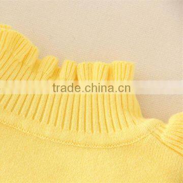 Autumn Winter Plain Hot Sales Clothes Children Cardigan Girls Pullovers Pure Yellow Sweaters For Winter