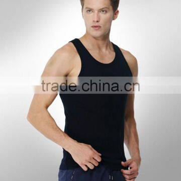 100%Cotton Fitness Black Gym Vest for Men photo-2