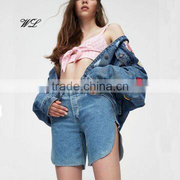 Wholesale 2017 summer woman shorts sexy ladies denim pants custom shorts