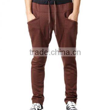 OEM Bulking Buy Open Bottom Polyester/cotton Pocket Mens Harem Pants Wholesale photo-3