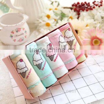 Hot Sale Ice Cream Cotton Underwear Cute Young Girls Panties Briefs Gift Box photo-4