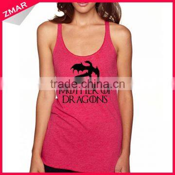 Women 100 Cotton New Model Wholesale Custom Silk Screen Printed Tank Top photo-1