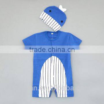 New Arrival Wholesale 100% Cotton Plain Color Baby Romper Short Sleeve Baby Summer Rompers photo-3