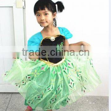 Kids Girls Princess ANNA Dress Queen Cosplay Costume Fancy Dress&Crown photo-3