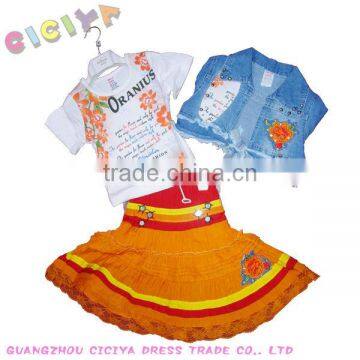 Summer fashion style 3pcs girl dress