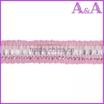 Fashion rhinestone and beading trim by the yard, new design beads crystal decorative trim wholesale, trimmings for dresses
