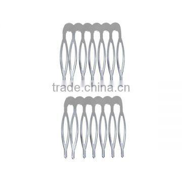 Iron Based Alloy Hair Clips Findings Rectangle Silver Tone 39mm x 37mm photo-3