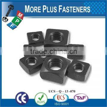 Made in Taiwan Plain Finish Steel Heavy Black Oxide Stainless Steel Square Nut photo-2