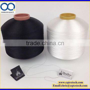 75D/600TPM Polyester Optical White FDY Warp Yarn for making woven label