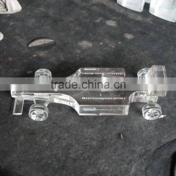 Noble Customized Made Crystal Glass Car Model For Souvenir Gift