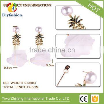 Fashion Jewelry Pineapple Shaped Simulated Pearls Hot Stud Earrings photo-4