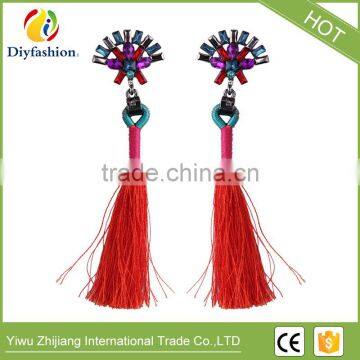 New Fashion Jewelry Tassel Long Earring 2 Colors Wedding Dangle Drop Earrings For Women photo-2