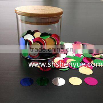 PET colorful round loose sequin for advertising decoration