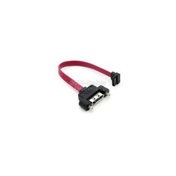 Sata 7 Pin 90 Degree To 180 Degree With Bracket Fixed M/F Red