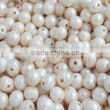12-13mm high quality white freshwater pearl beads 2.5mm hole!
