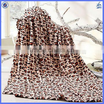 100% polyester leopard print flannel blanket