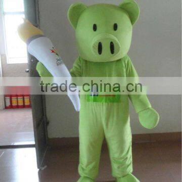 new arrival adult green pig mascot costume