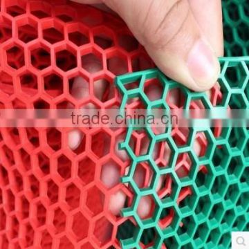 PVC Hexagonal hollow S mat used in Bathroom and swimming pool