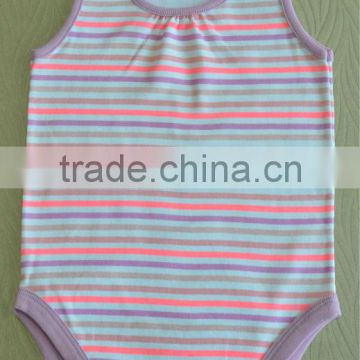 high quality cotton Rompers babywear with striped