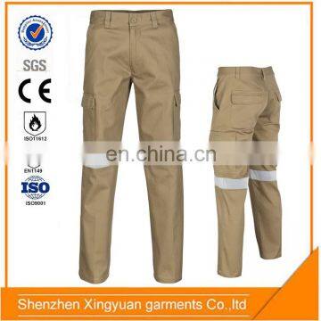 Men's Cotton FR Anti-Static Oil-resistant Safety reflective tape work pants