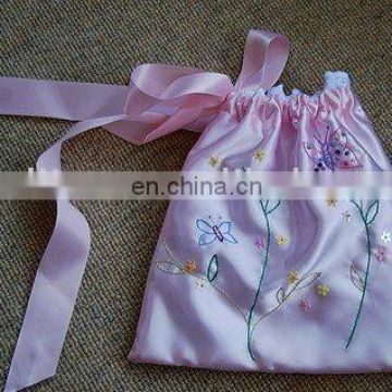 Embroidery /printing ballet dance shoe bags for girls