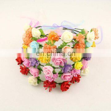 FG-0004 wholesale bridal wedding artificial wicker flower garland/ flower head wreath