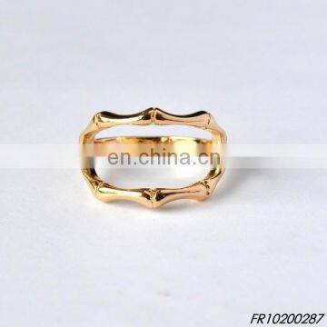 Gold Plated Bamboo Joint Shaped Ring