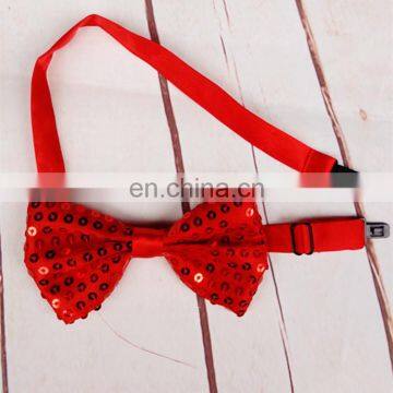 Christmas Large Sequin Flashing Bow Tie photo-4