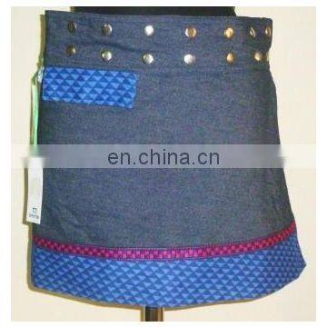 Reversible Denim Wrap Skirt