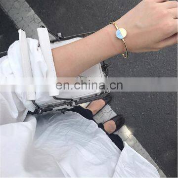 Beauty Women Geometric Circular Personality Open Cuff Bracelet Bangle