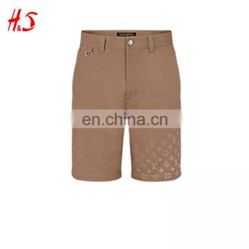 China custom design yellow casual printed pants with 100% polyester for men