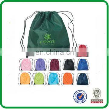 Fashion polyester drawstring shoe bag with customized logo