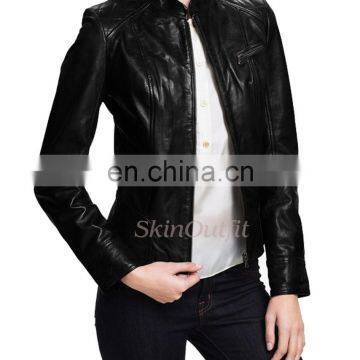 Fashion leather jacket for women