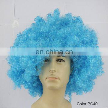 light blue crazy party fluffy wig PC40