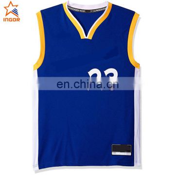 european cheap youth 2017 orange basketball jerseys uniforms design color blue