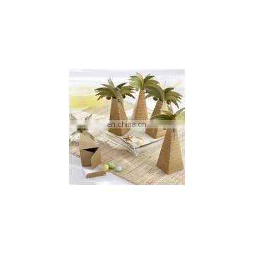 Palm Tree Favor Box with Multi-dimensional Detail