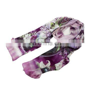 High Quality Fashion Super Soft Elegant Silk Scarf photo-2
