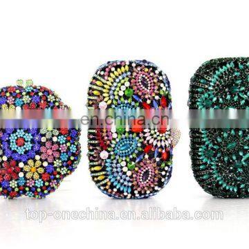 2015 Colorful Luxury Clutch Purse Crystal Stone Evening Bag photo-4