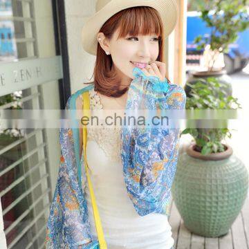 2015 Fashion Design Polyester Chiffon Summer Raglan Sleeves Cape(WX022EL-P) photo-4
