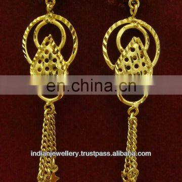 Gold plated chandelier earrings manufacturer exporter