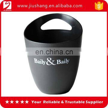 Plastic single handle ice bucket with costom logo