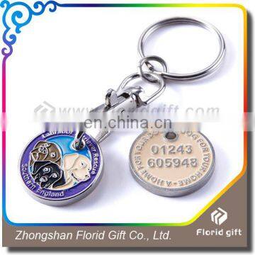 Custom Logo Metal Trolley Coin Keychain/promotional Trolley Coin Keyring photo-2