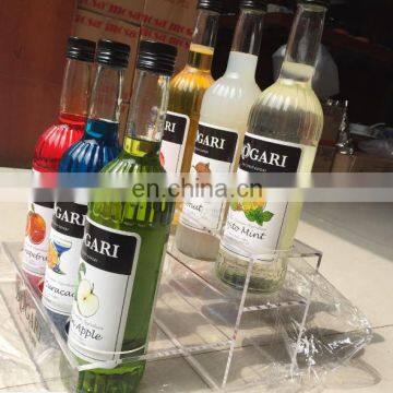 Acrylic Wine Display Stand Holder, Clear 3 Tier for 9 Bottles, Acrylic Wine Display Box