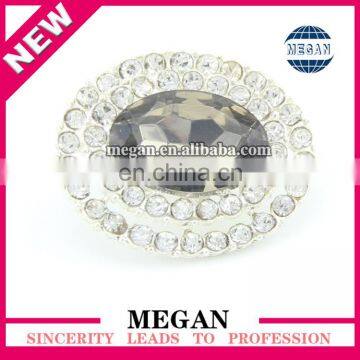 2015 New silver Metal Sparkling rhinestone button for jeans