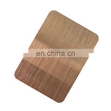 ASTM a240 tp304 hairline finish golden color 410 grade golden stainless steel sheet