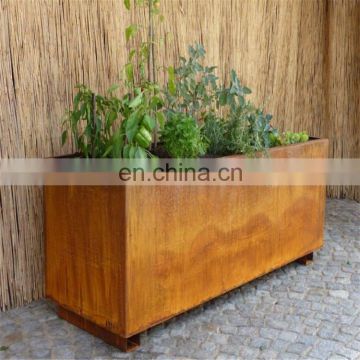 Corten Steel Flower Pot Big Garden Planter For Outdoor Decoration