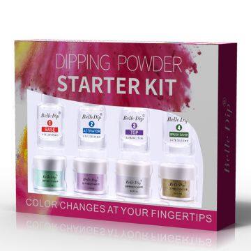 Simple and quick to apply dipping powder in nail glitter dip powder liquid acrylic system nail