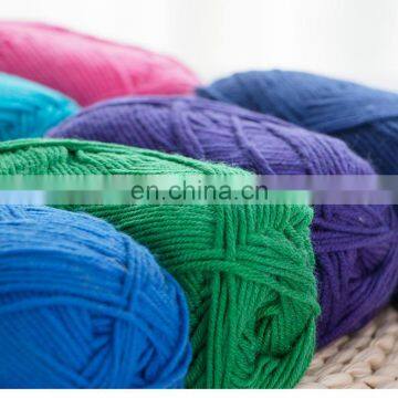 Soft and warm light weight wool blended yarn with multi colors