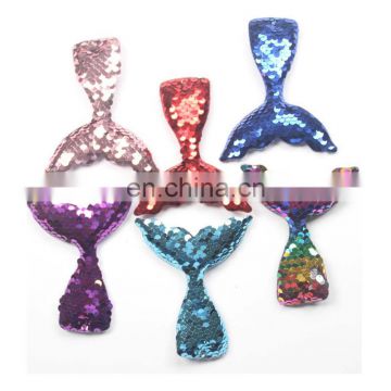 4Inch Girls Sequins Barrettes Kids Shiny Colorful Cartoon Mermaid hairpins hair clips 6colors